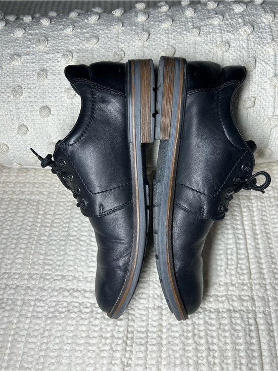 Rieker Men\'s Black Leather Derby Lace-Up Shoes main image 8
